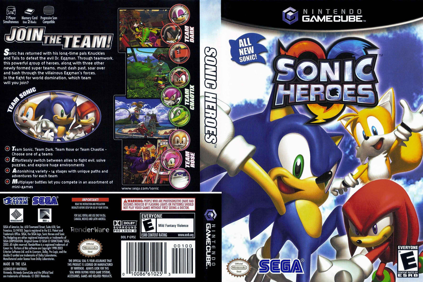 Sonic Heroes Cover Art - WOI Solutions