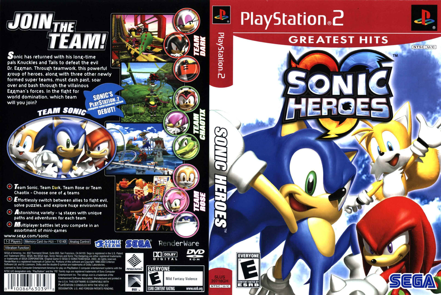 Sonic Heroes Cover Art - WOI Solutions