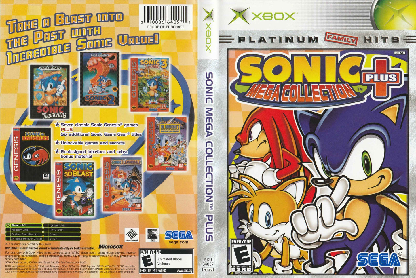 Sonic Mega Collection Plus Platinum Hits Cover Art - WOI Solutions
