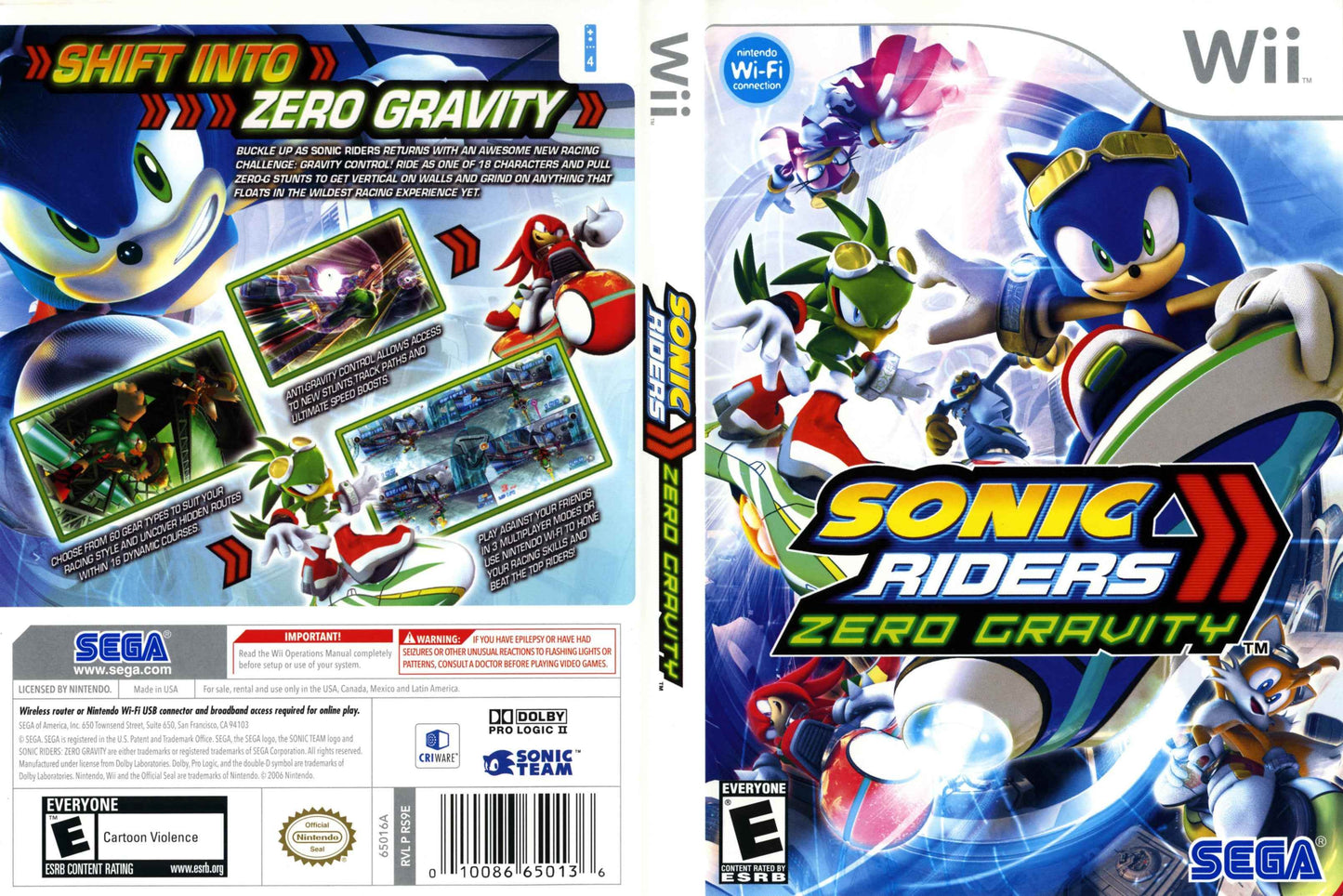 Sonic Riders Zero Gravity Cover Art - WOI Solutions