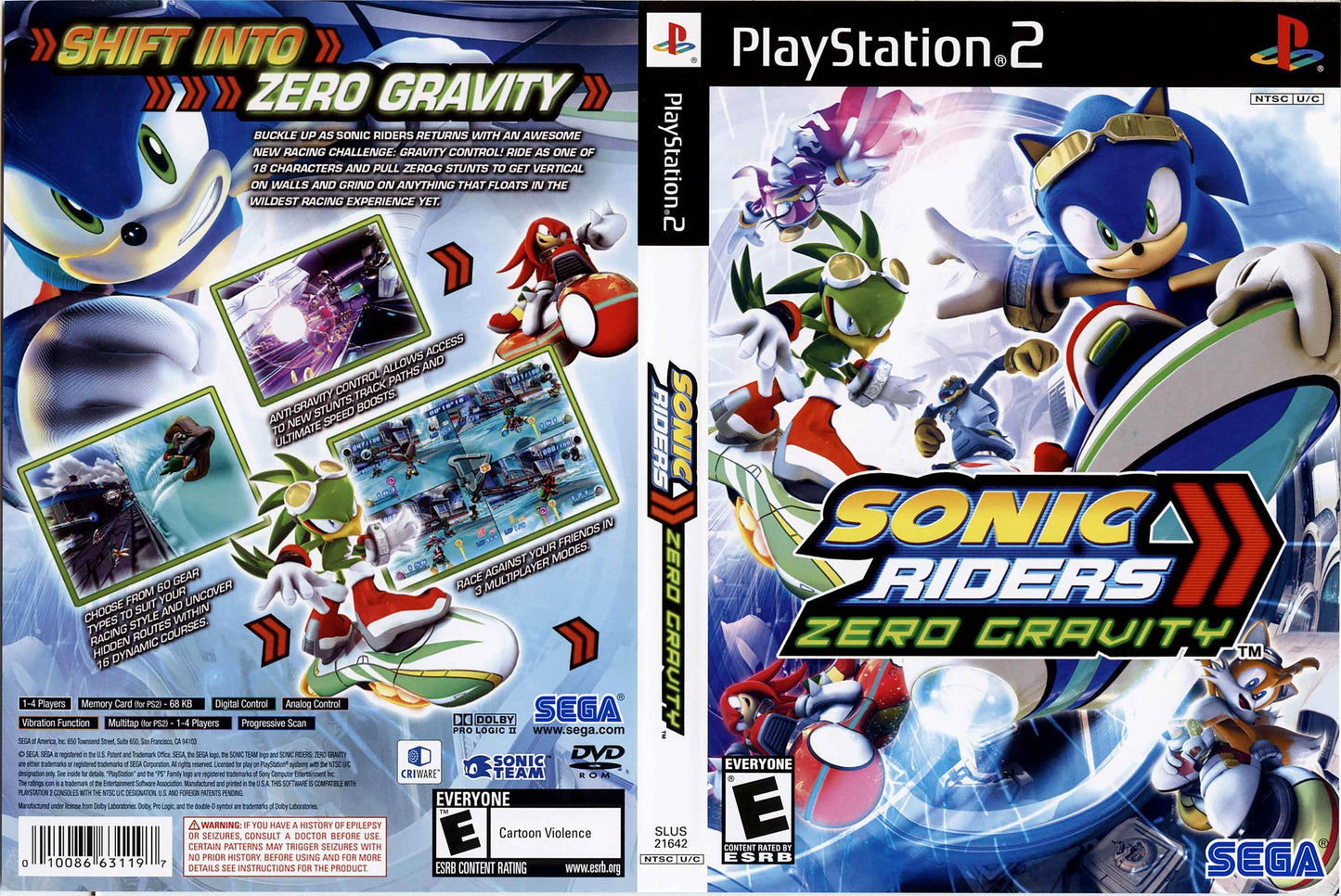 Sonic Riders Zero Gravity Cover Art - WOI Solutions