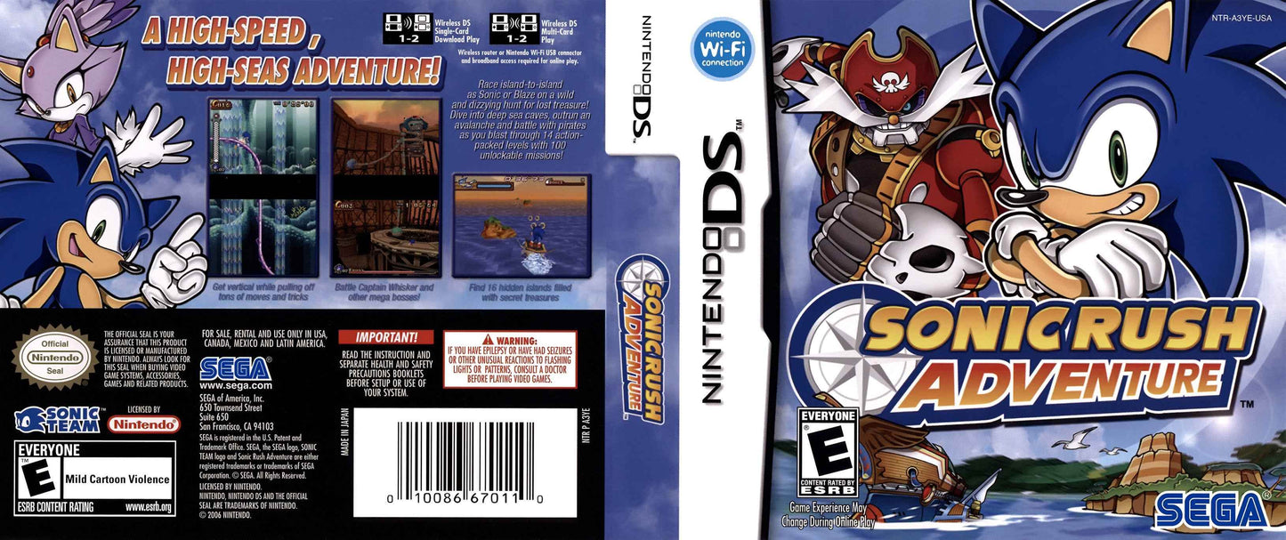 Sonic Rush Adventure Cover Art - WOI Solutions