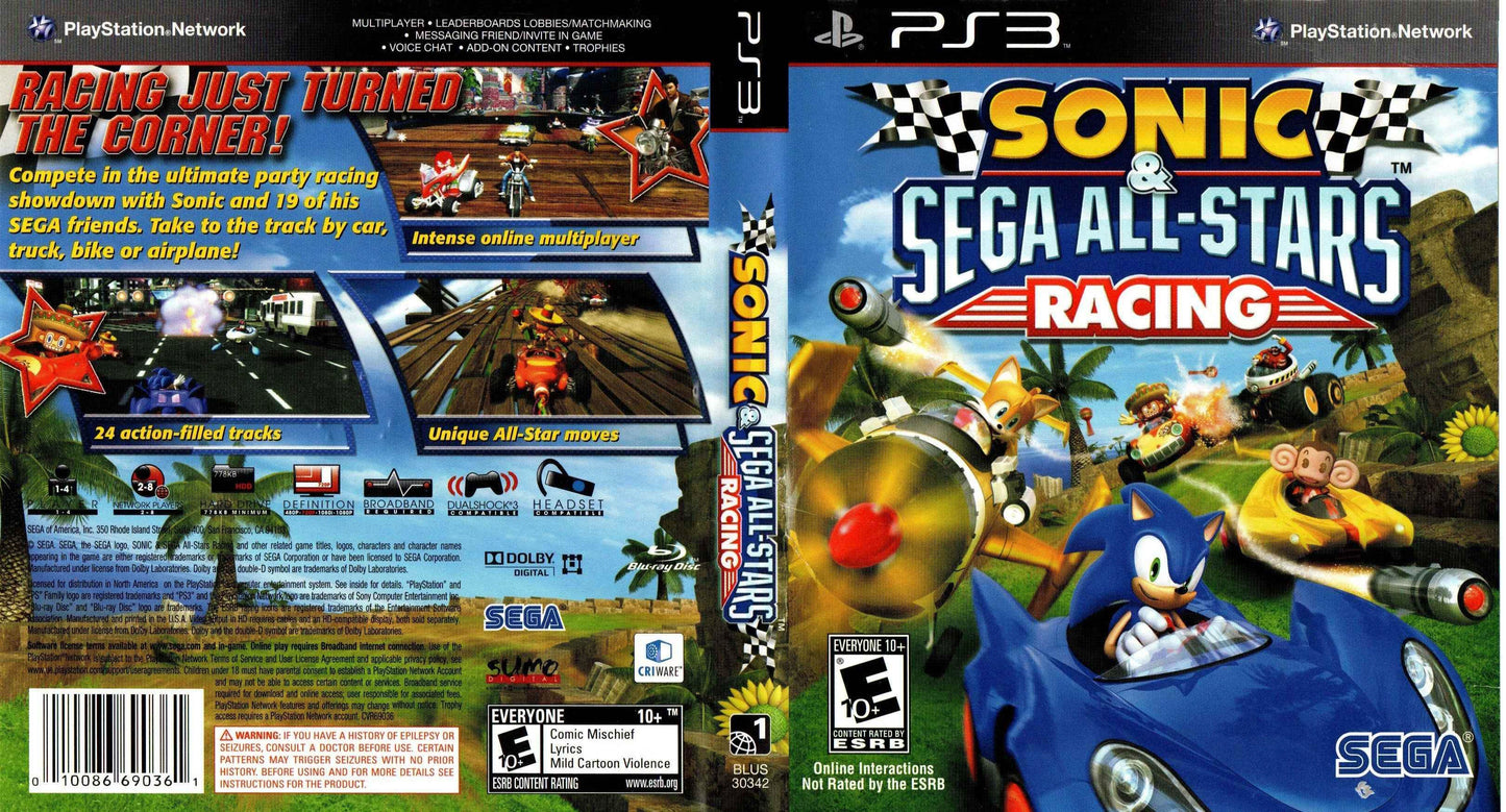 Sonic & SEGA All-Stars Racing Cover Art - WOI Solutions