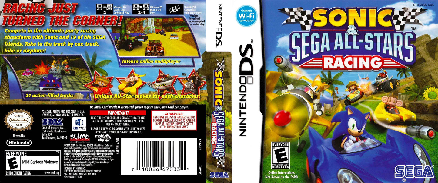 Sonic and Sega All-Stars Racing Cover Art - WOI Solutions