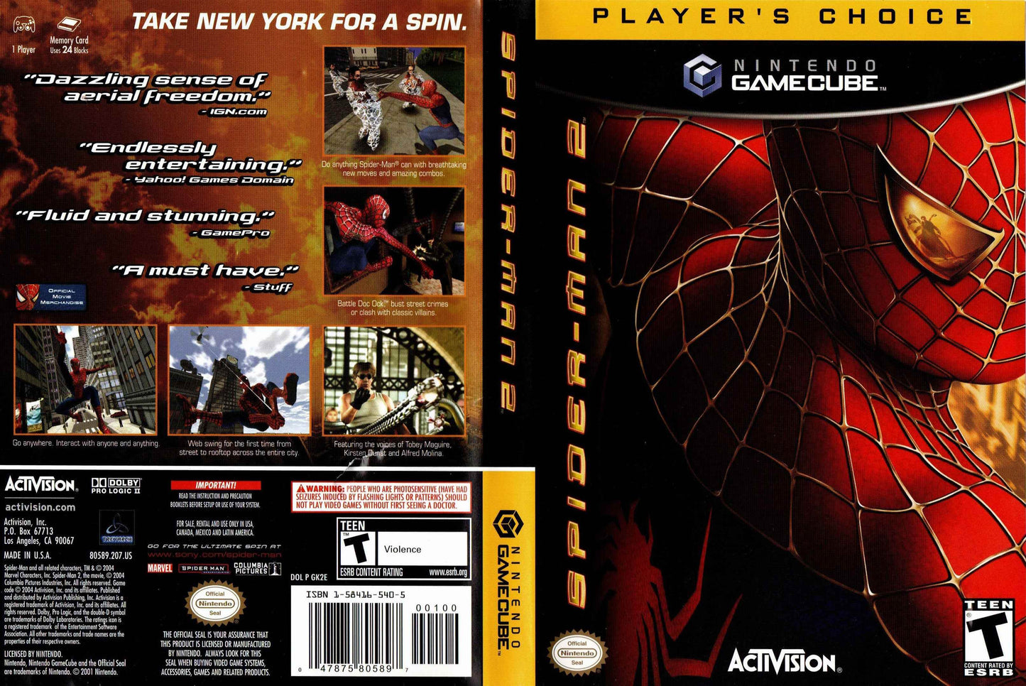 Spider-Man 2 Player's Choice Cover Art - WOI Solutions