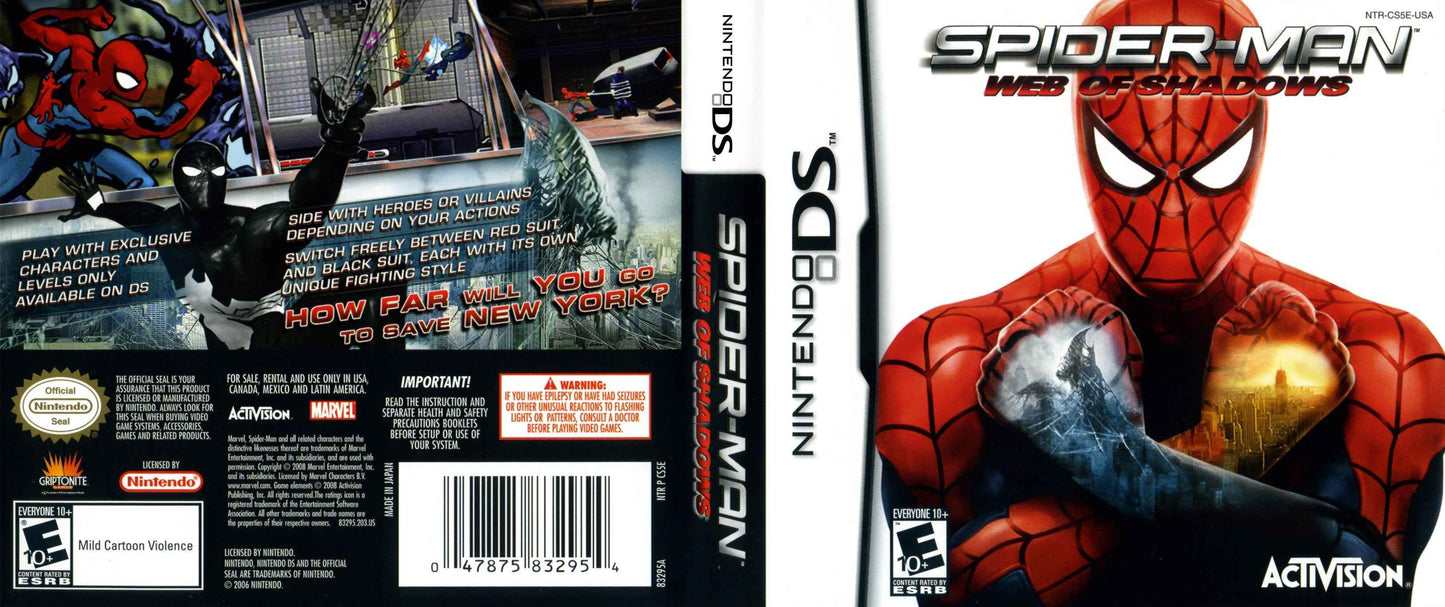 Spider-Man Web of Shadows Cover Art - WOI Solutions