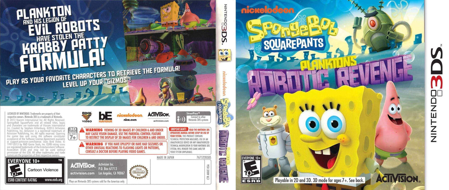 SpongeBob SquarePants Plankton's Robotic Revenge Cover Art - WOI Solutions