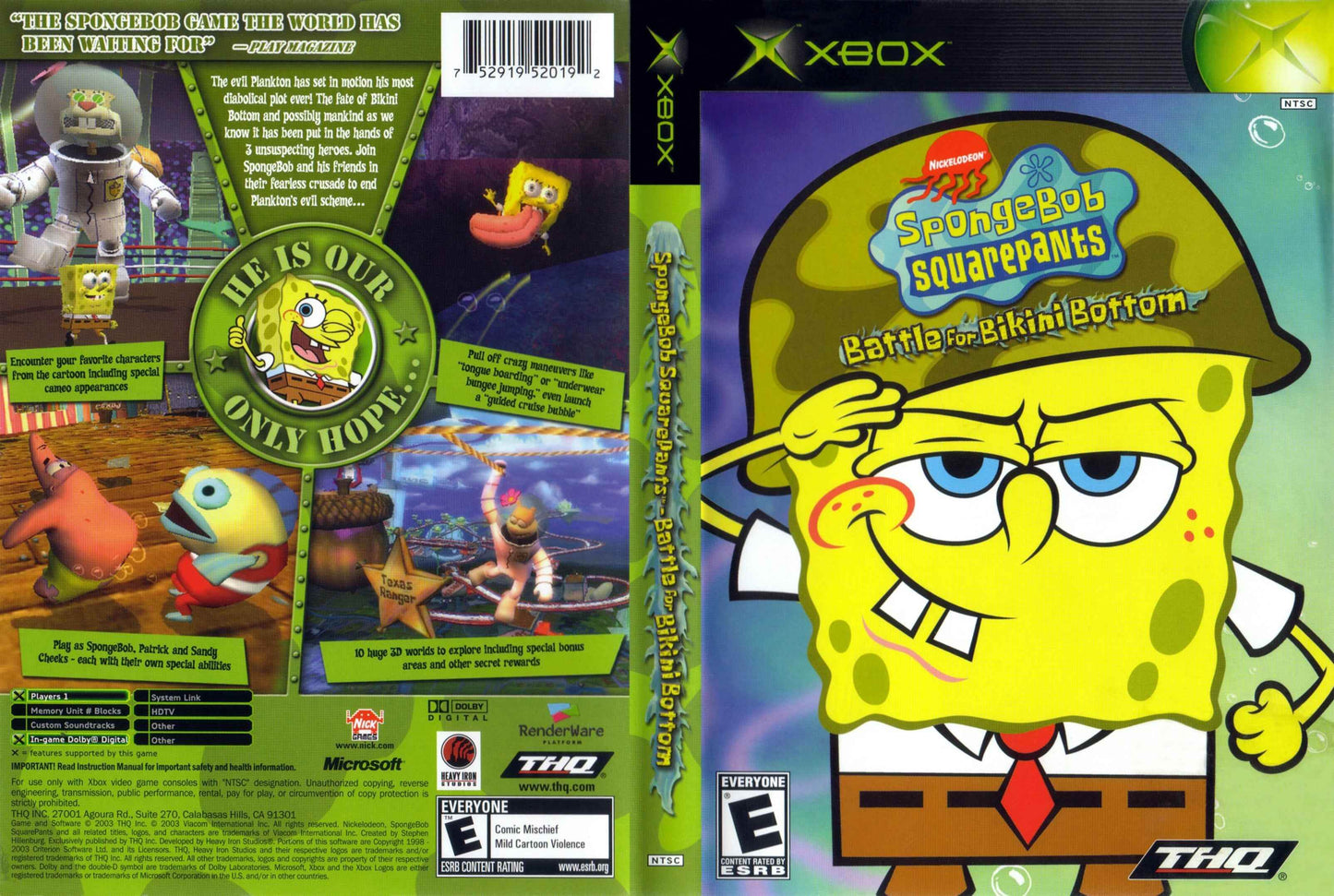 SpongeBob SquarePants Battle for Bikini Bottom Cover Art - WOI Solutions