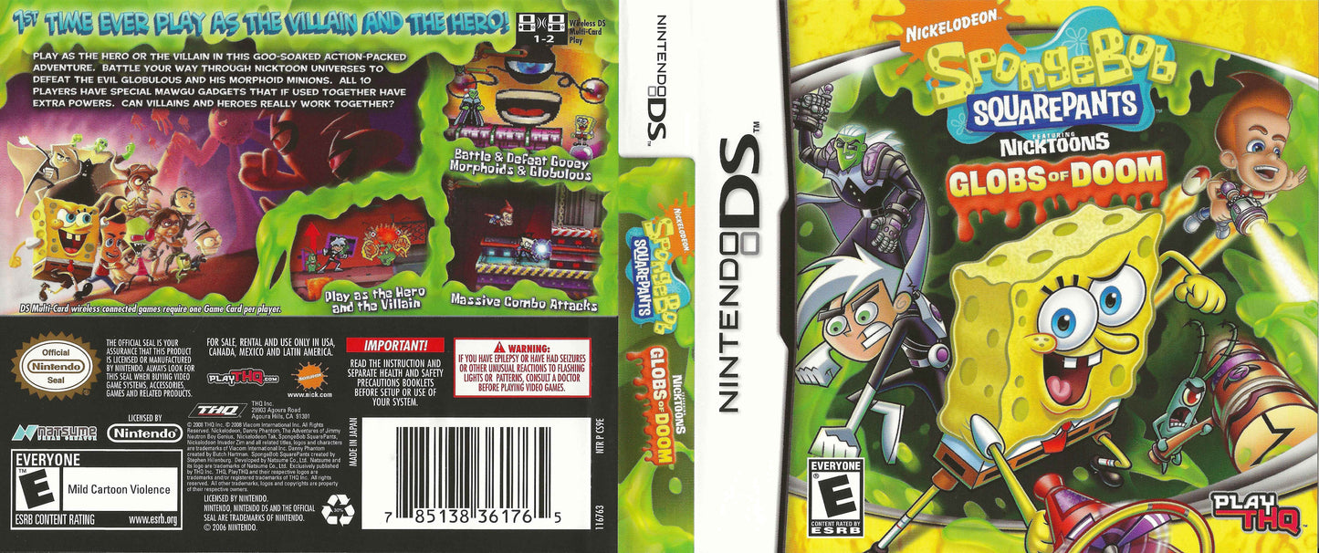 SpongeBob SquarePants Featuring Nicktoons Globs of Doom Cover Art - WOI Solutions