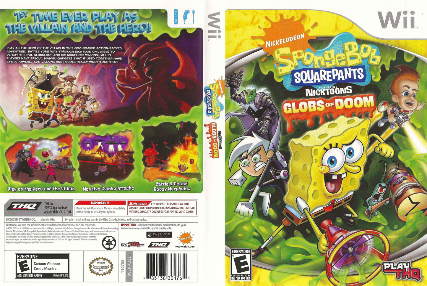 SpongeBob SquarePants Featuring Nicktoons Globs of Doom Cover Art - WOI Solutions