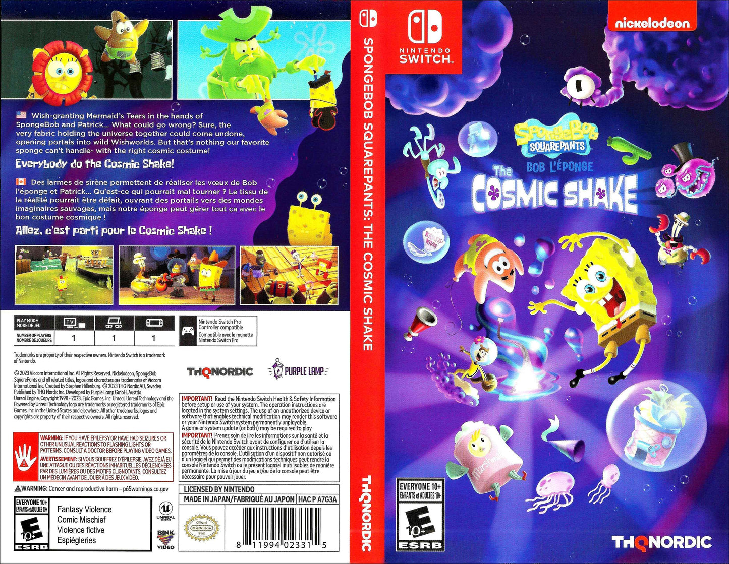 SpongeBob SquarePants The Cosmic Shake Cover Art - WOI Solutions