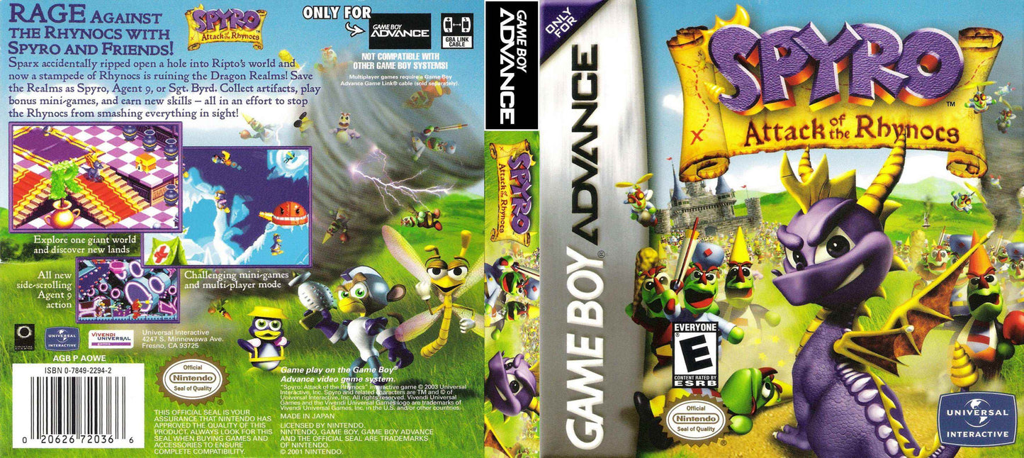 Spyro Attack of the Rhynocs Cover Art - WOI Solutions
