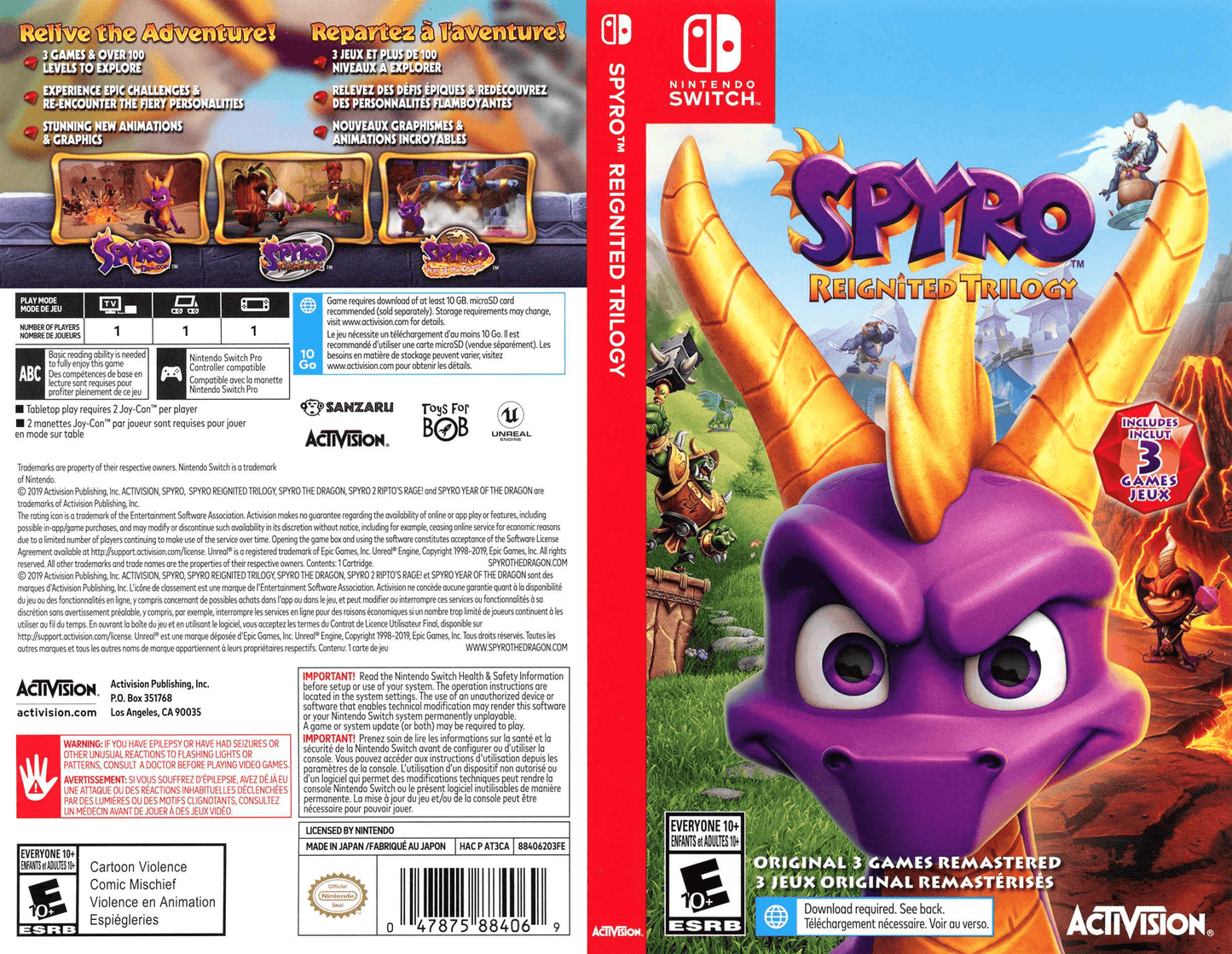 Spyro Reignited Trilogy Cover Art - WOI Solutions