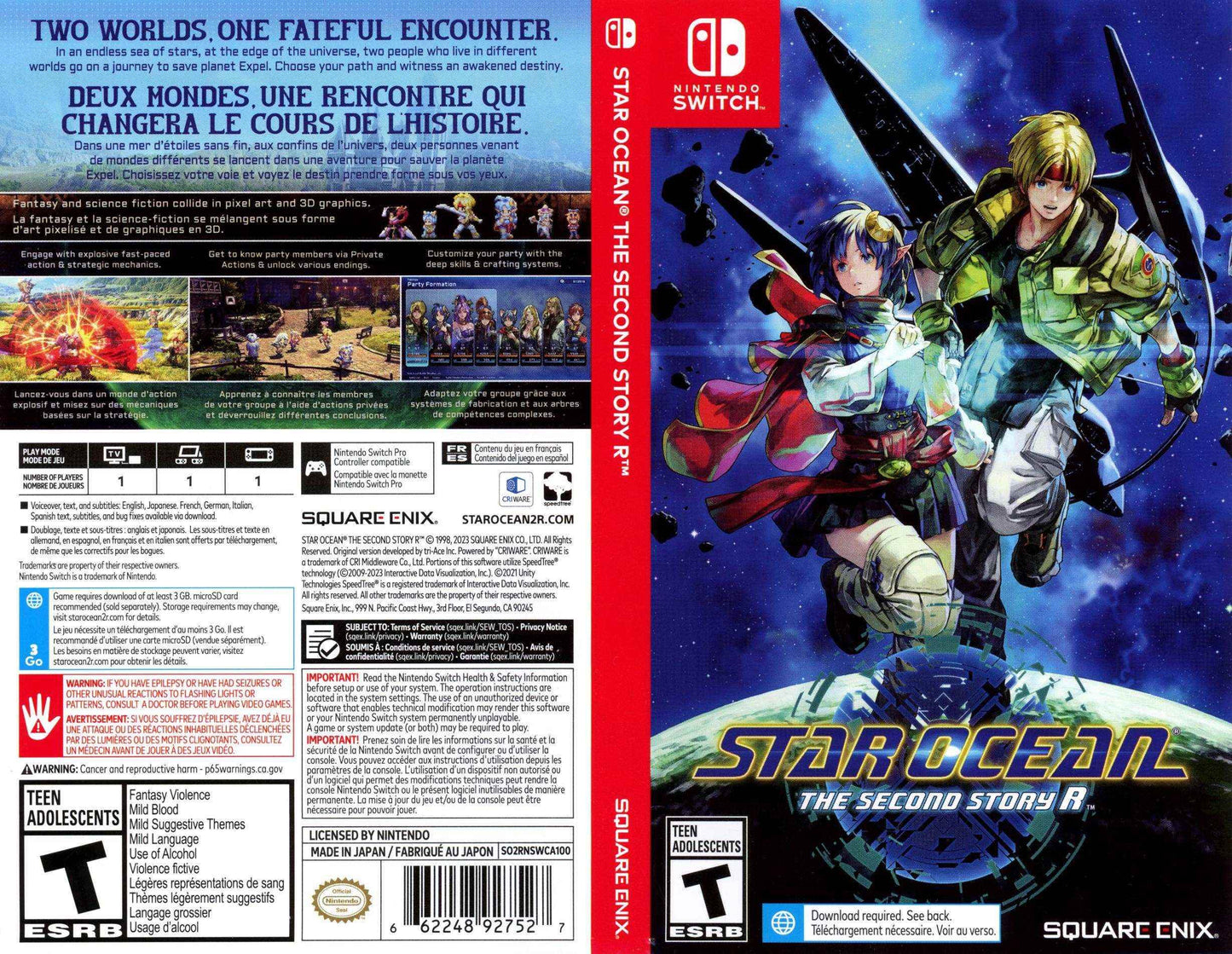 Star Ocean The Second Story R Cover Art - WOI Solutions