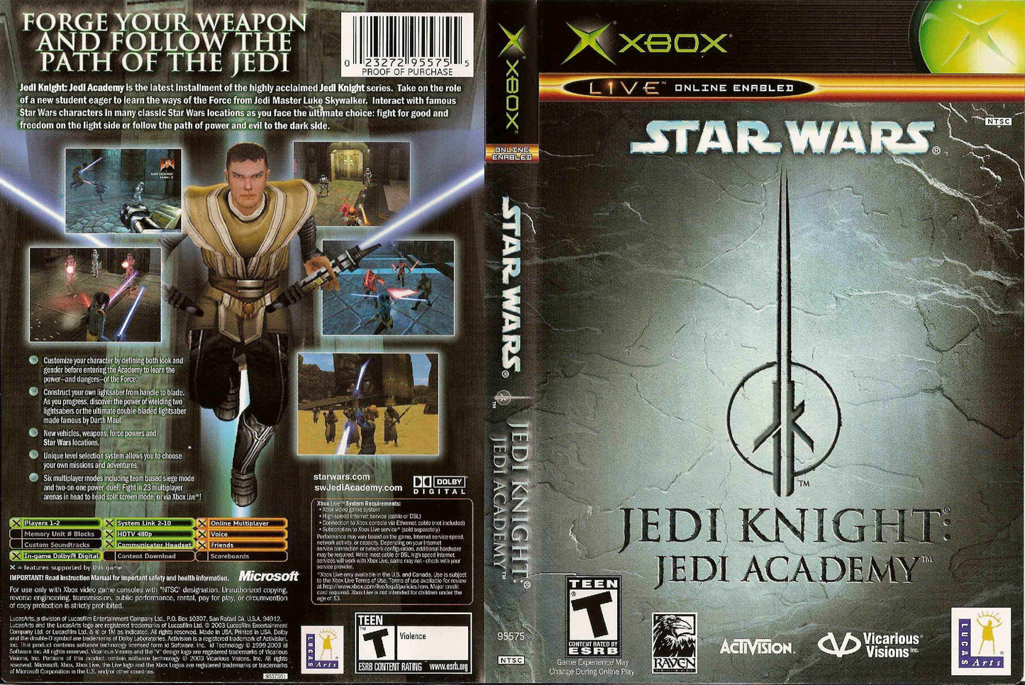 Star Wars Jedi Knight Jedi Academy Cover Art - WOI Solutions