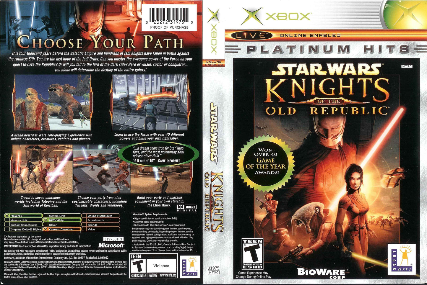 Star Wars Knights of the Old Republic Cover Art - WOI Solutions