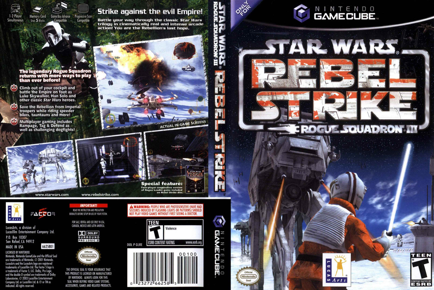 Star Wars Rebel Strike - Rogue Squadron III Cover Art - WOI Solutions