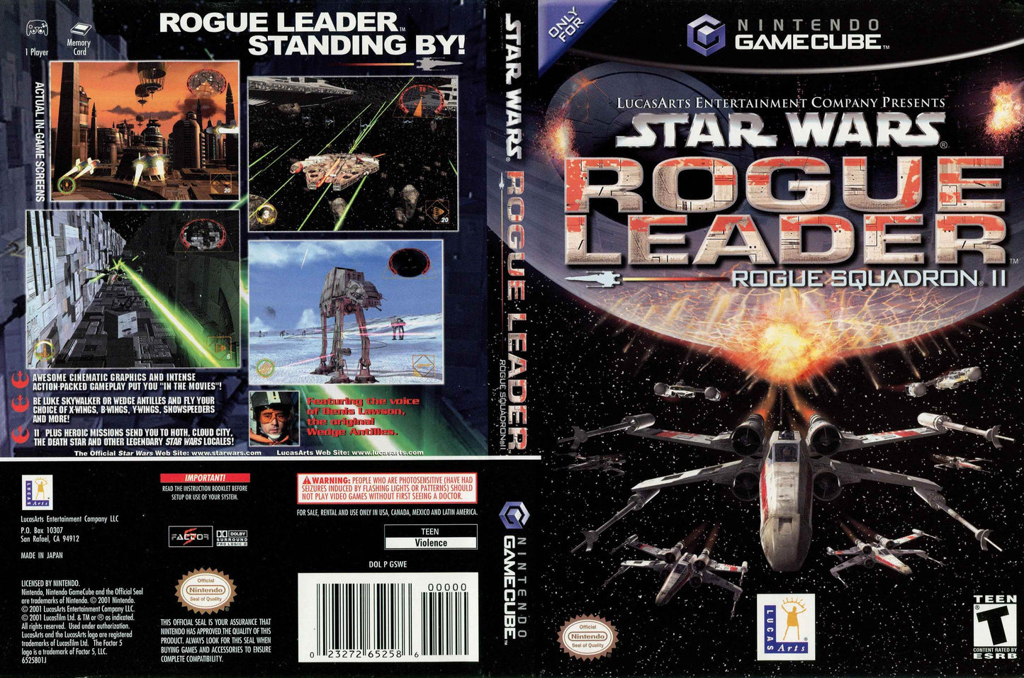 Star Wars Rogue Leader - Rogue Squadron II Cover Art - WOI Solutions