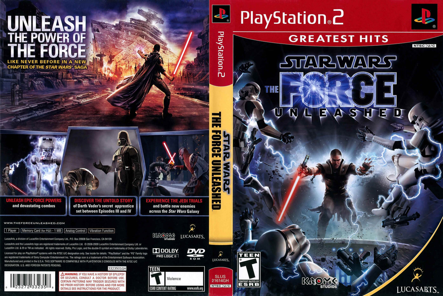 Star Wars The Force Unleashed Cover Art - WOI Solutions