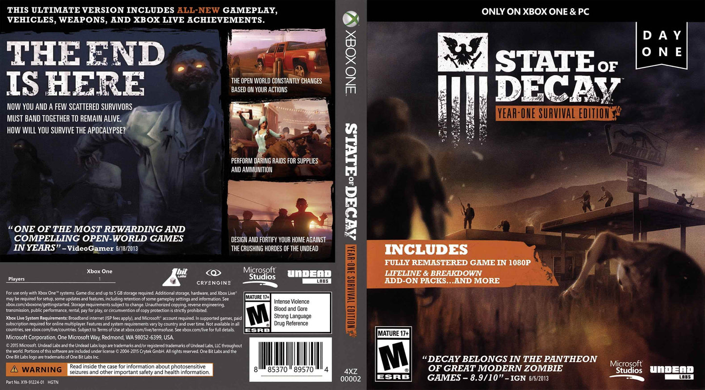 State of Decay Year-One Survival Edition Cover Art - WOI Solutions