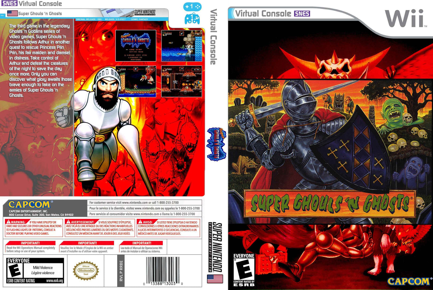 Super Ghouls 'n Ghosts (Virtual Console) Cover Art - WOI Solutions