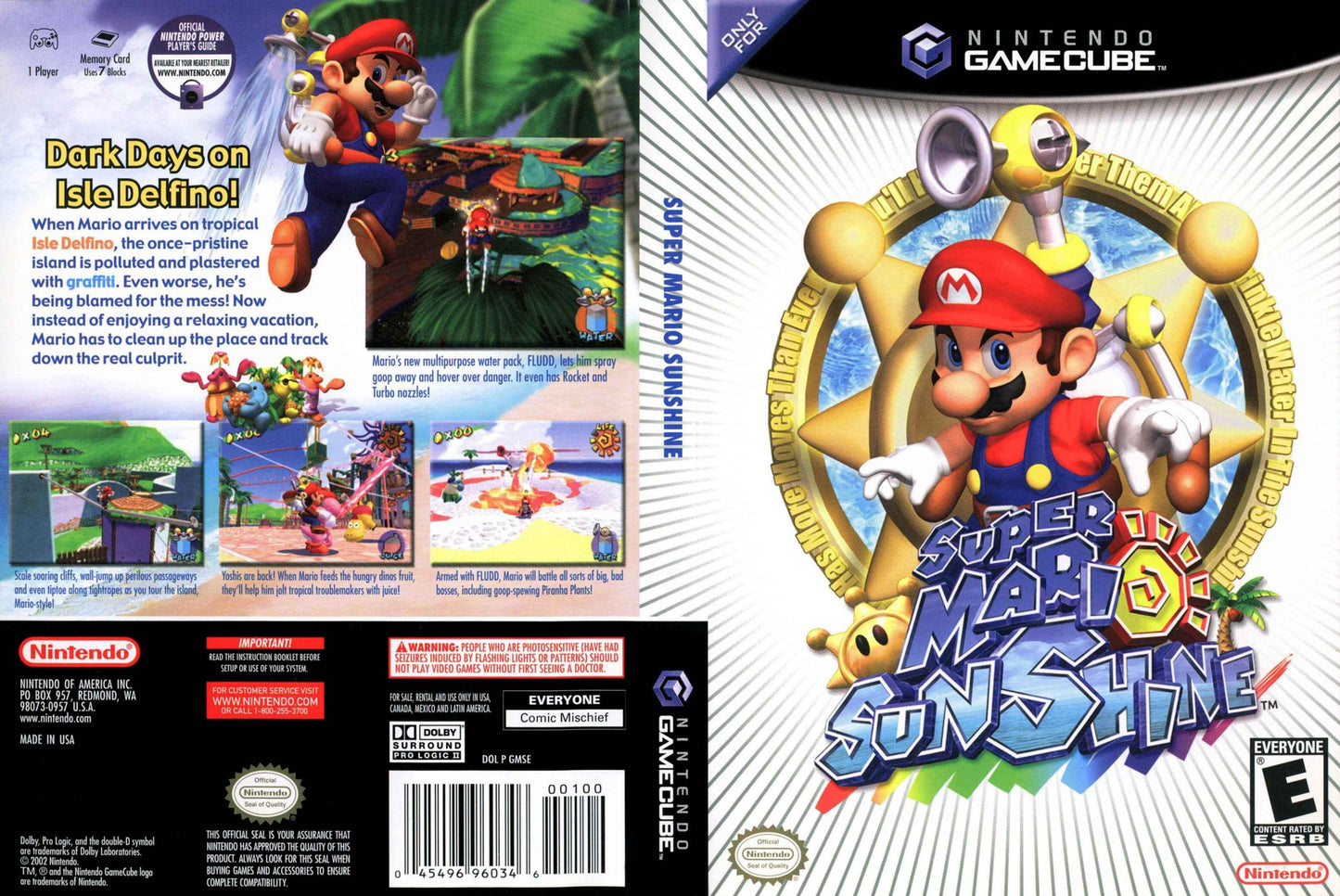 Super Mario Sunshine Cover Art - WOI Solutions