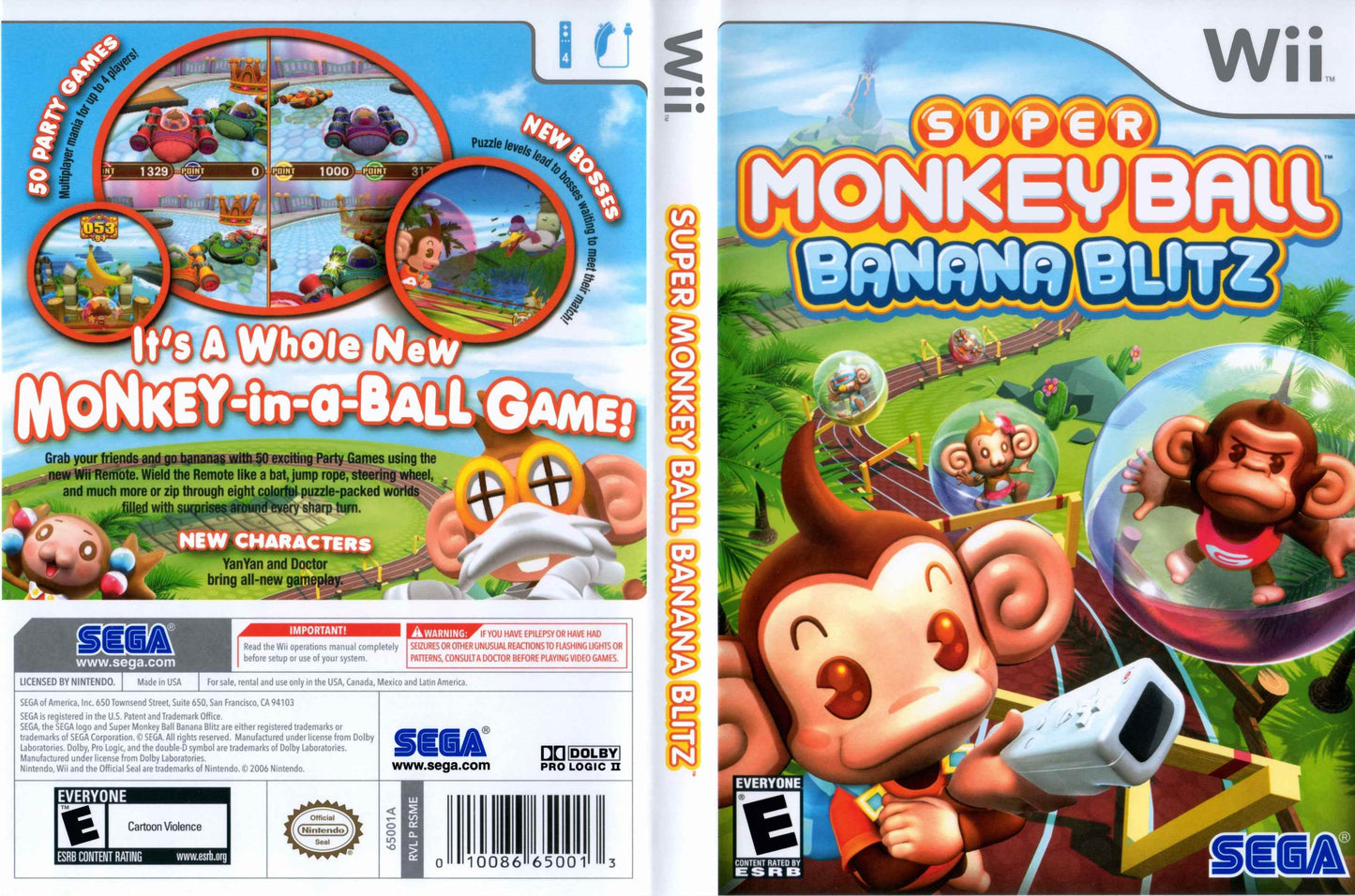 Super Monkey Ball Banana Blitz Cover Art - WOI Solutions