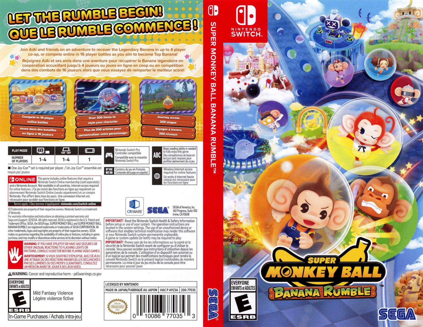 Super Monkey Ball Banana Rumble Cover Art - WOI Solutions