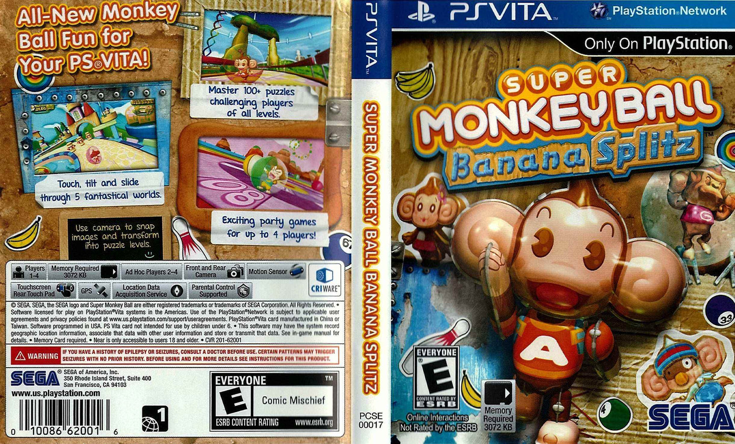Super Monkey Ball Banana Splitz Cover Art - WOI Solutions