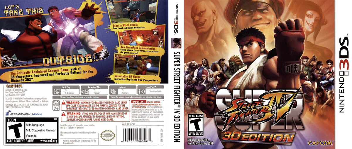 Super Street Fighter IV 3D Edition Cover Art - WOI Solutions