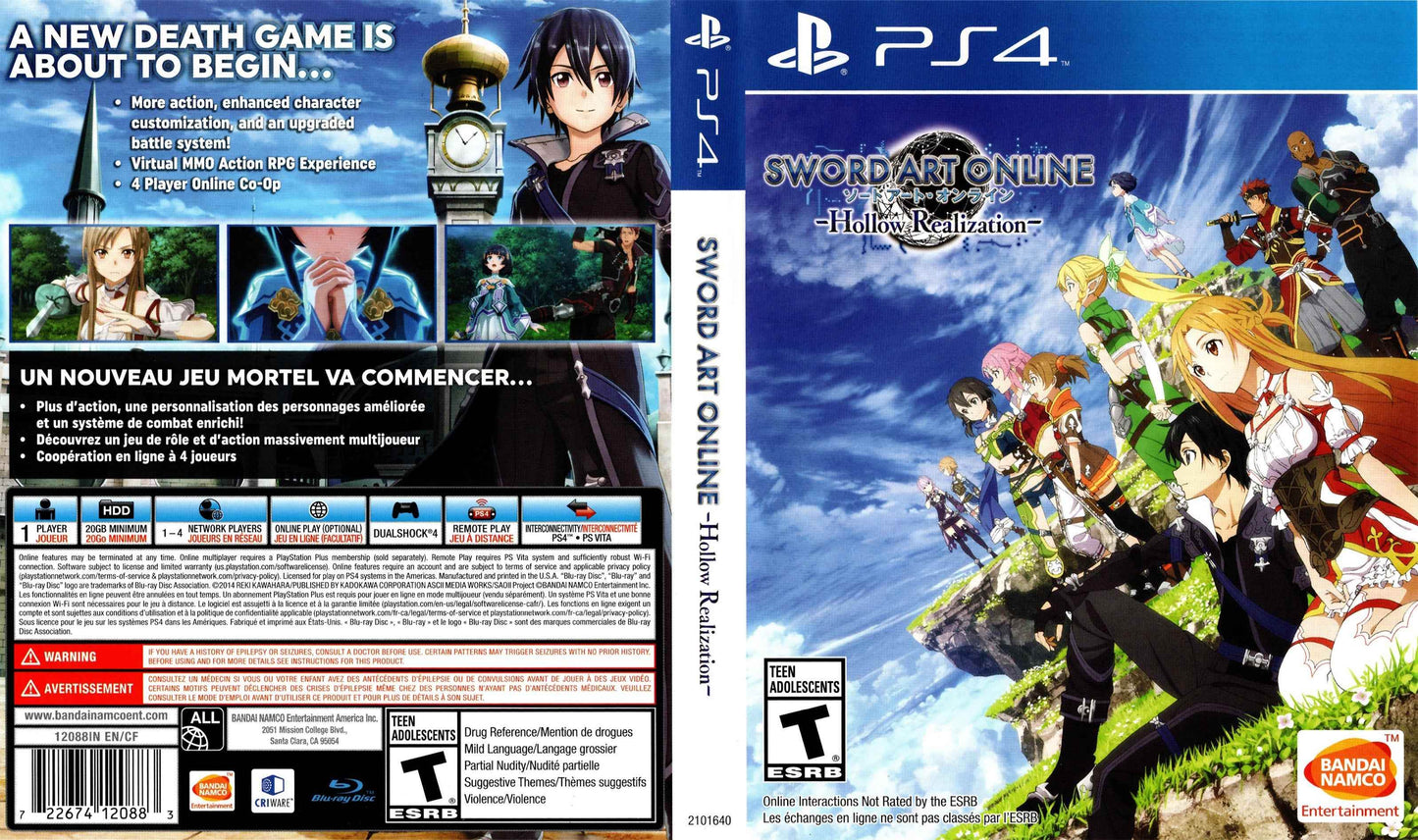 Sword Art Online - Hollow Realization Cover Art - WOI Solutions