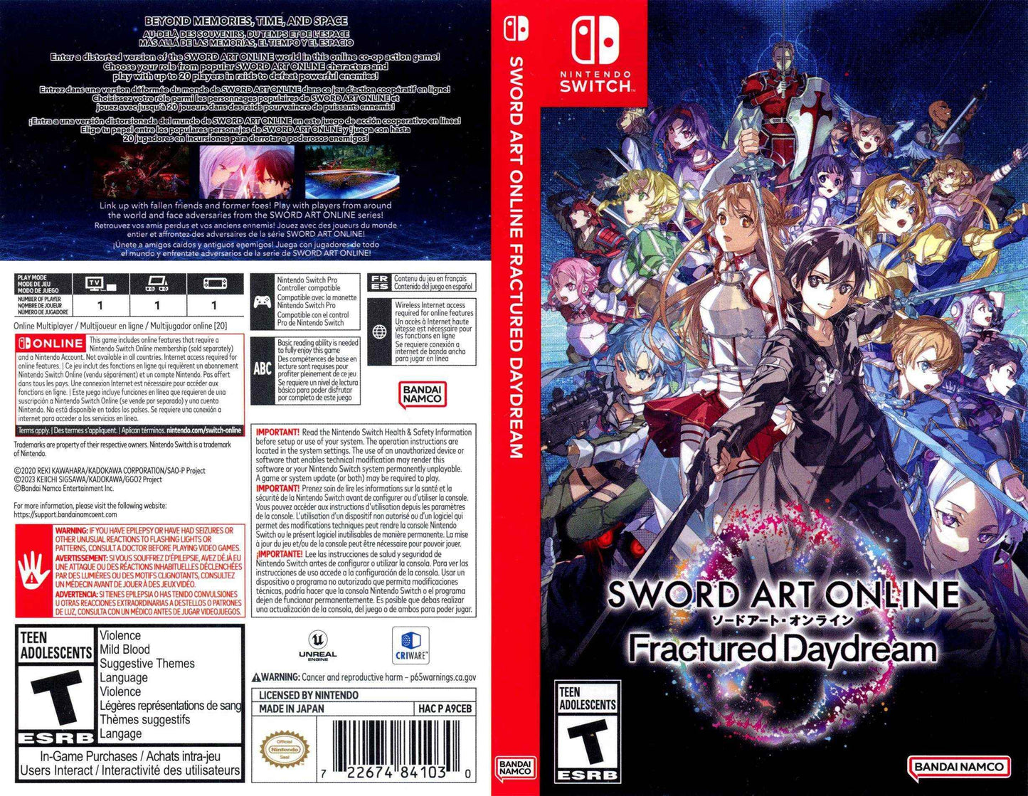 Sword Art Online Fractured Daydream Cover Art - WOI Solutions