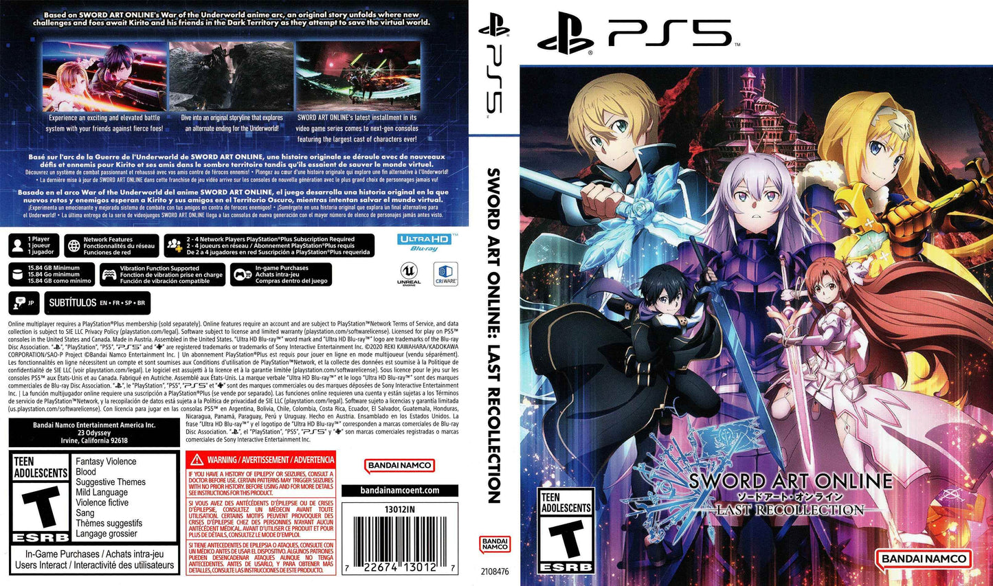 Sword Art Online Recollection Cover Art - WOI Solutions