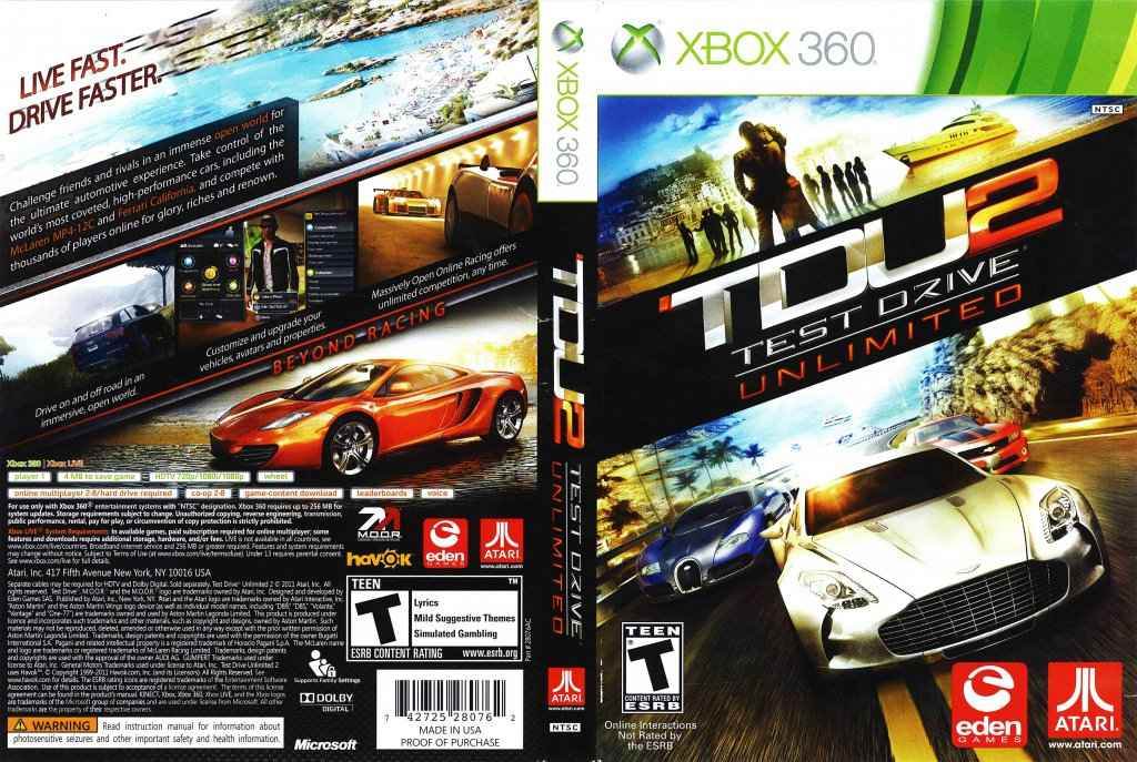 TDU2 Test Drive Unlimited 2 Cover Art - WOI Solutions