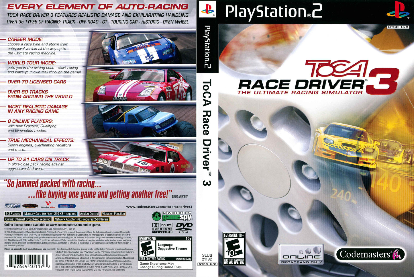 TOCA Race Driver 3 The Ultimate Racing Simulator Cover Art - WOI Solutions