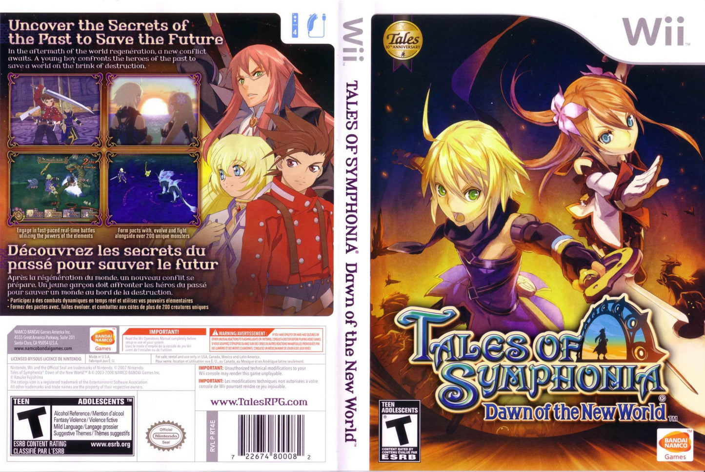 Tales of Symphonia Dawn of the New World Cover Art - WOI Solutions