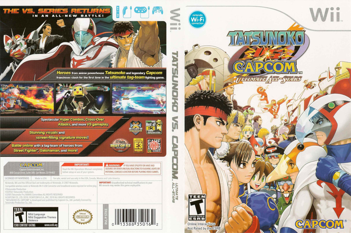 Tatsunoko Vs. Capcom Ultimate All-Stars Cover Art - WOI Solutions