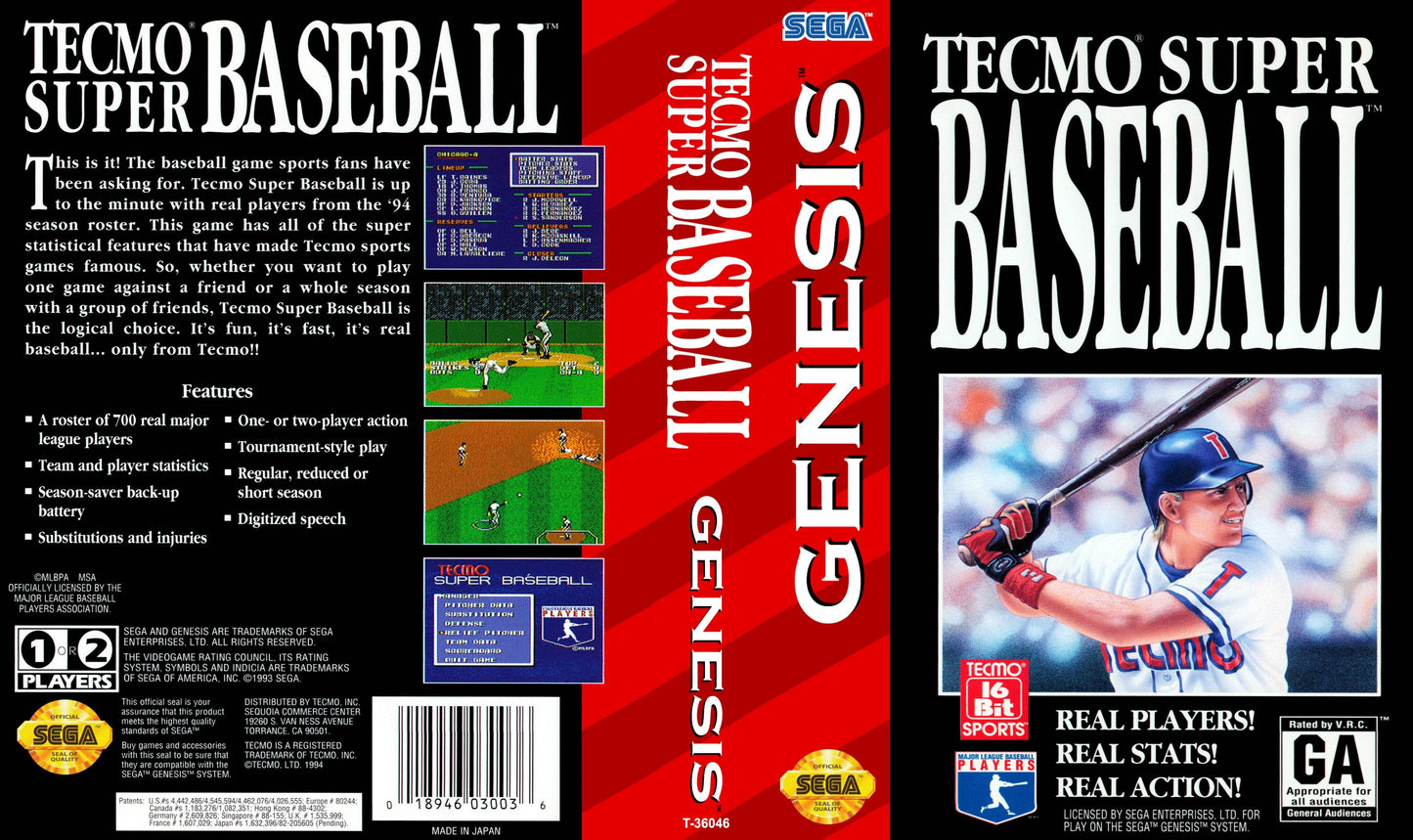 Tecmo Super Baseball Cover Art - WOI Solutions
