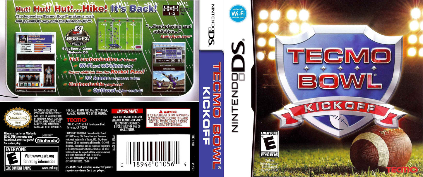 Tecmo Superbowl Kickoff Cover Art - WOI Solutions
