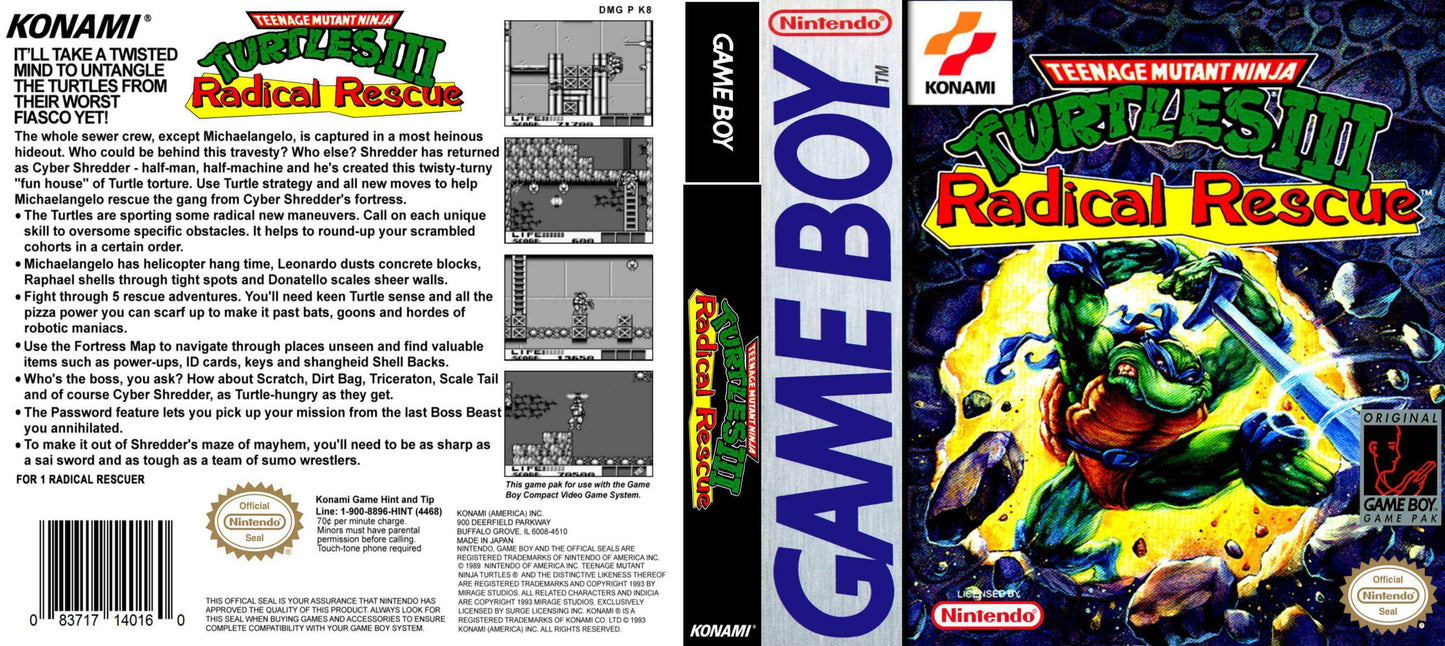Teenage Mutant Ninja Turtles III Radical Rescue Cover Art - WOI Solutions