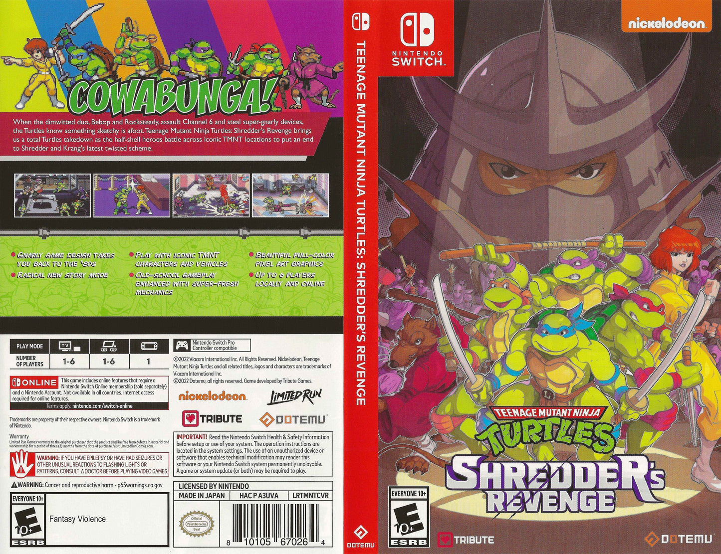 Teenage Mutant Ninja Turtles Shredder's Revenge Cover Art - WOI Solutions