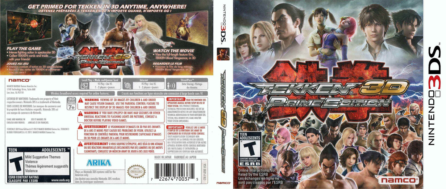 Tekken 3D Prime Edition Cover Art - WOI Solutions