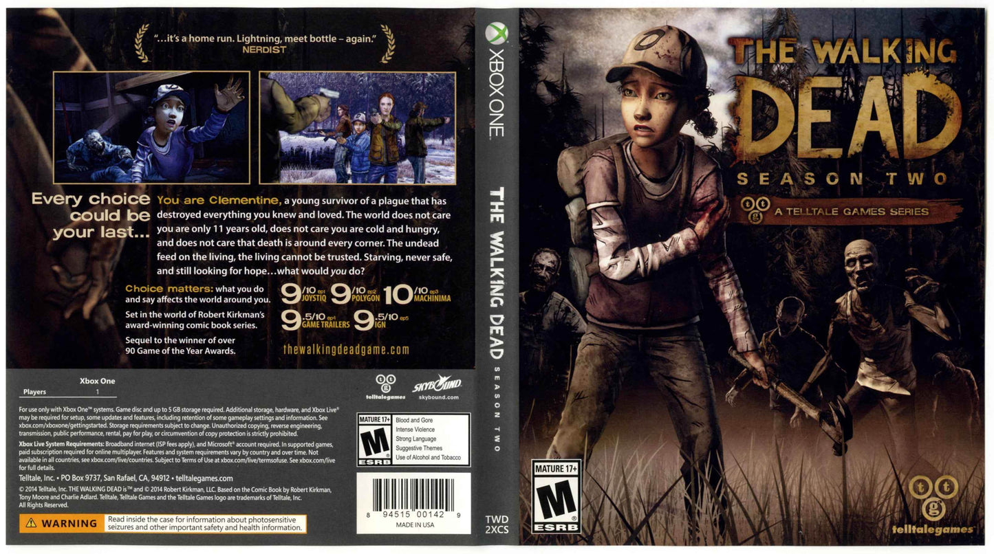 Telltale Walking Dead Season 2 Cover Art - WOI Solutions