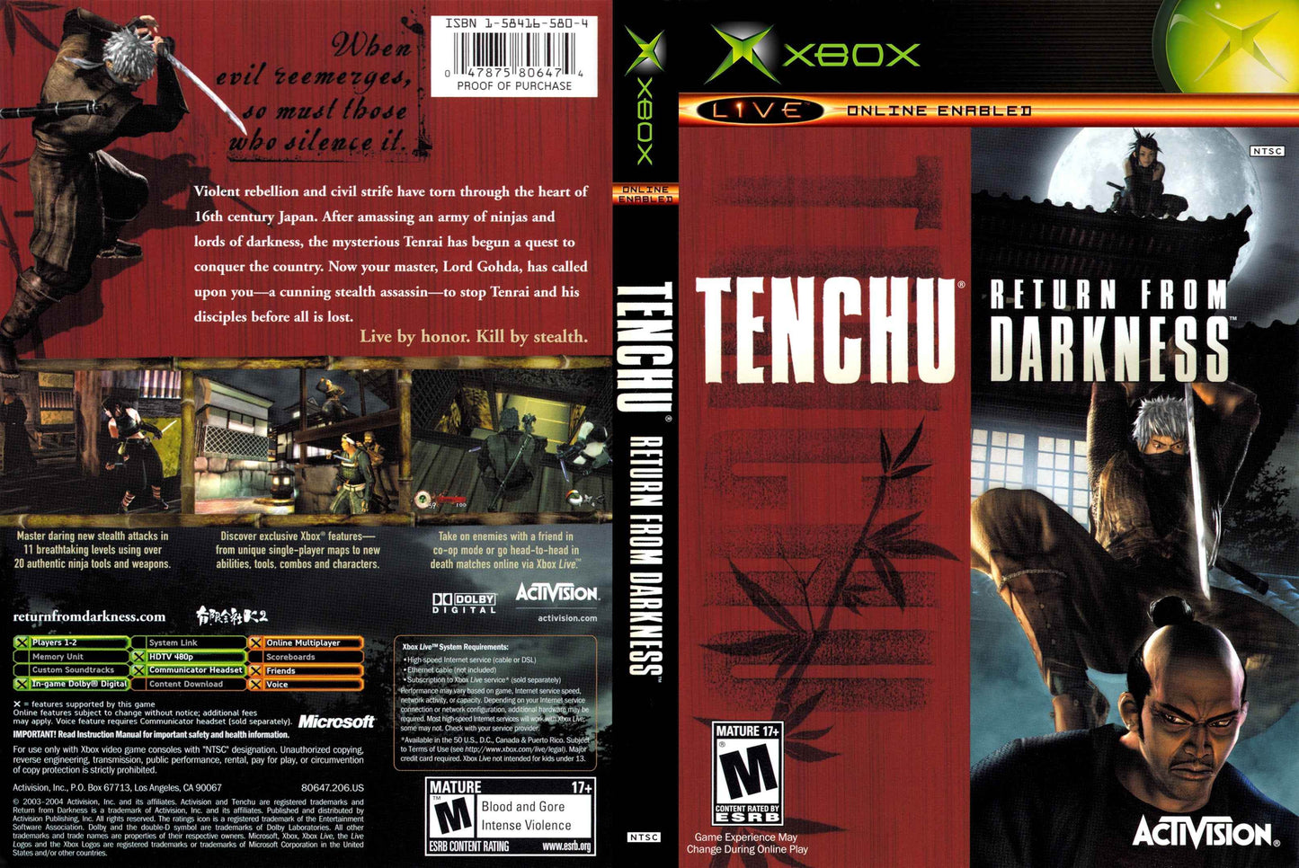 Tenchu Return from Darkness Cover Art - WOI Solutions