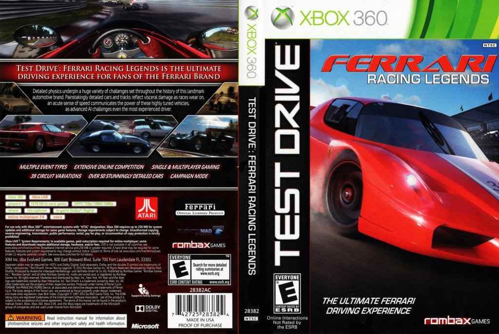 Test Drive Ferrari Racing Legends Cover Art - WOI Solutions