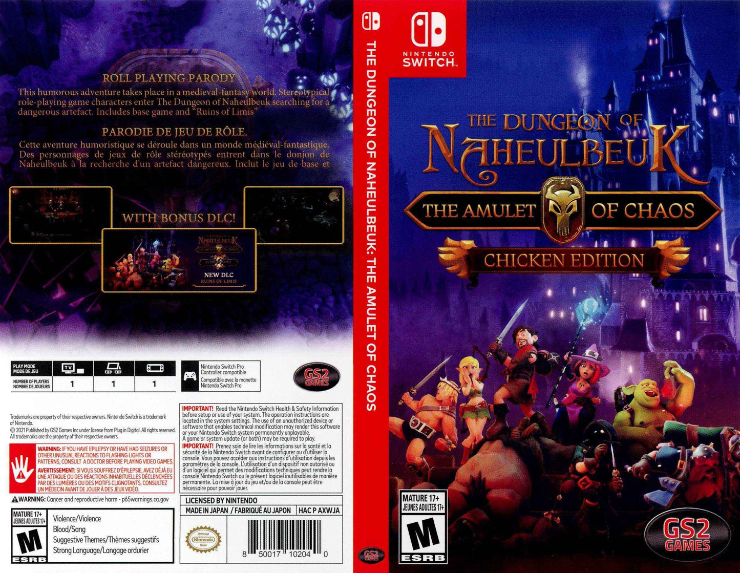 The Dungeon of Naheulbeuk The Amulet of Chaos - Chicken Edition Cover Art - WOI Solutions