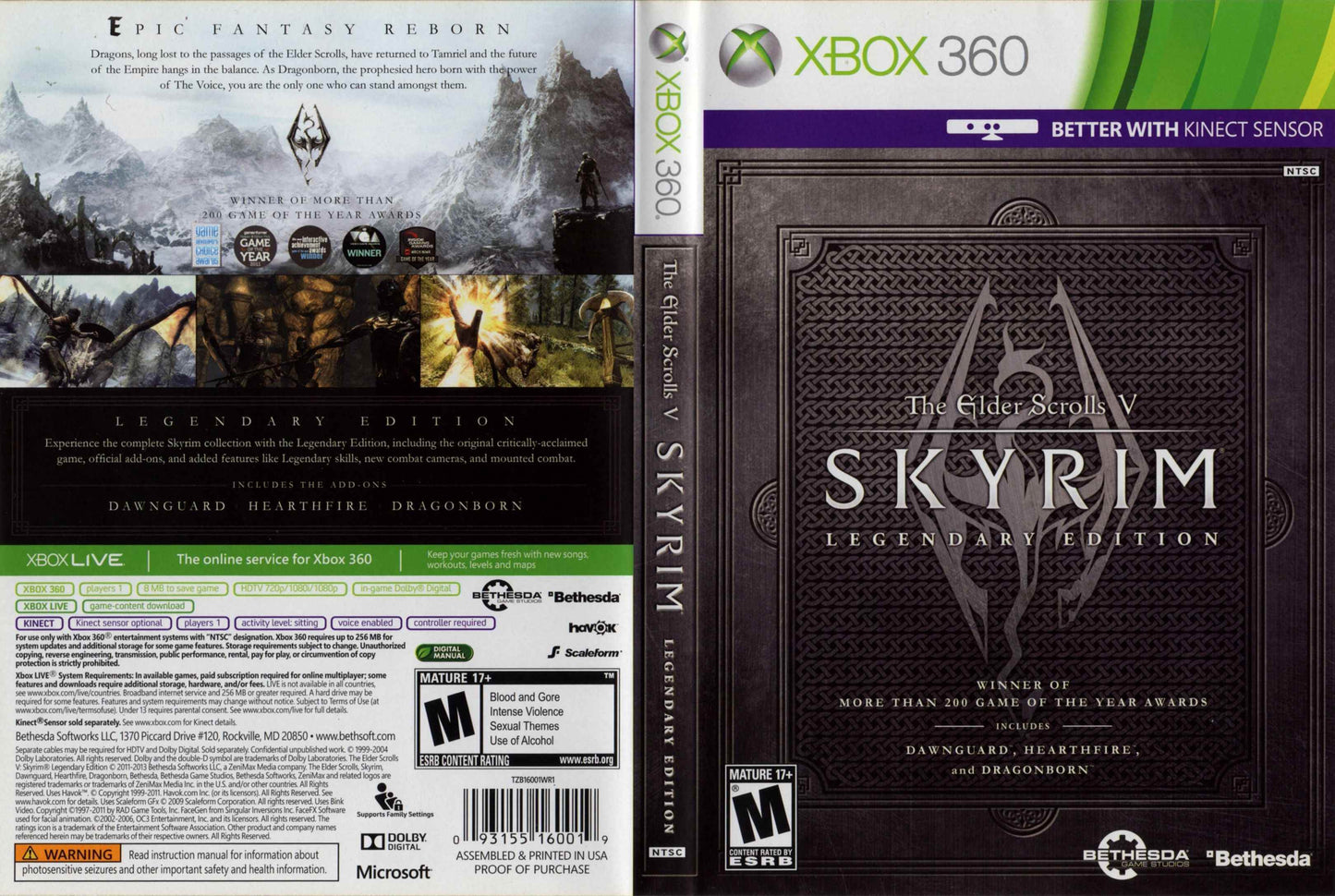 The Elder Scrolls V Skyrim Cover Art - WOI Solutions