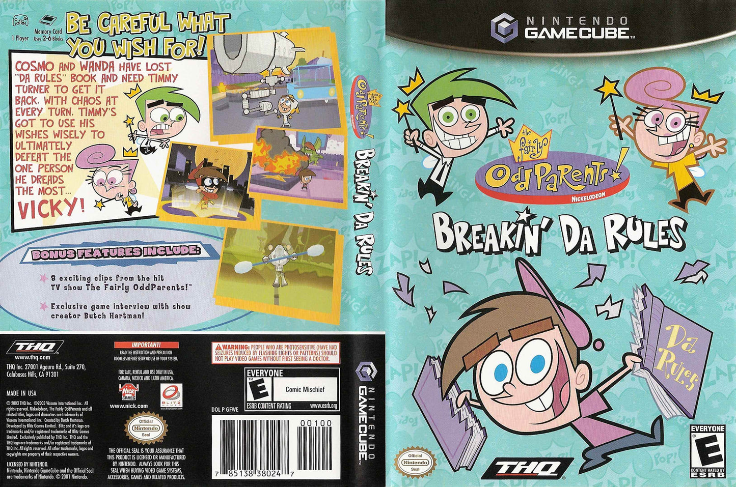 The Fairly OddParents Breakin' Da Rules Cover Art - WOI Solutions