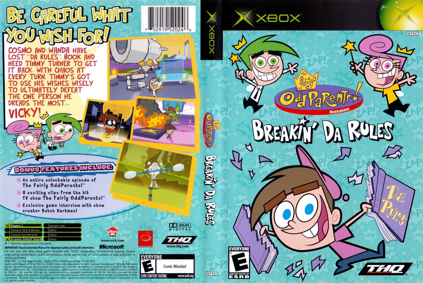 The Fairly OddParents Breakin' Da Rules Cover Art - WOI Solutions