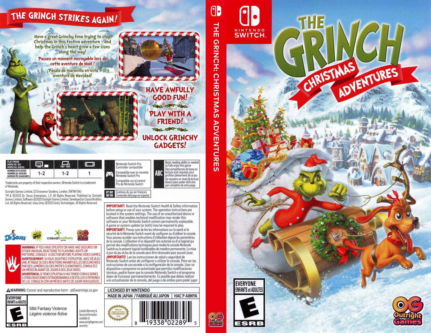 The Grinch Christmas Adventures Cover Art - WOI Solutions